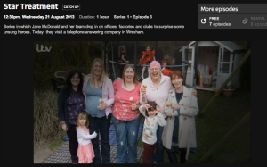 ITV Star Treatment for Bold Beanies Cancer hat Customer