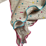 Retro confetti print cotton bandana fo cancer chemo