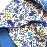 Pretty Blue Liberty Floral Reversible Scarf
