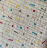 Grey Retro print cotton muslin bandana for women cancer