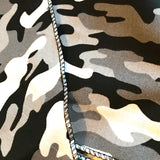 Mens Cotton Bandana in Grey & Black