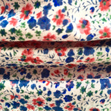 Red Blue Flower Liberty Print Cotton Mask