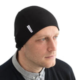 Men's hair loss cotton headwear plain black