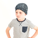 Boys Blue print cotton cancer chemotherapy alopecia beanie hat 