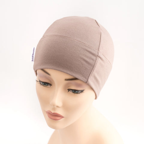Light Brown Plain Cotton Chemotherapy Hat