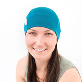 Bold Beanies plain teal blue soft thin hats