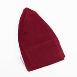 soft cotton aubergine headwear hat for chemotherapy alopecia
