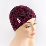 Liberty Print Soft Cancer Hat - Berry Pink