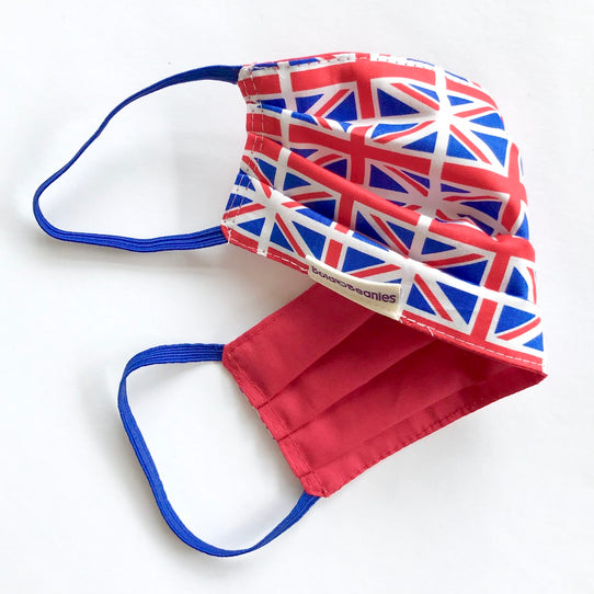 Union Jack Flag Print Cotton Eco Face Mask