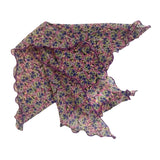 Ditsy Floral Purple Chiffon Headscarf