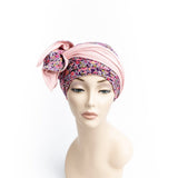 Liberty Floral Print Pink Reversible Alopecia Head Wrap 