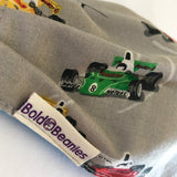 Fun fabric face mask for boys racing car