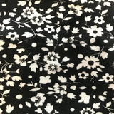 Thin Cotton Hat for Hair Loss Monochrome Flower Print