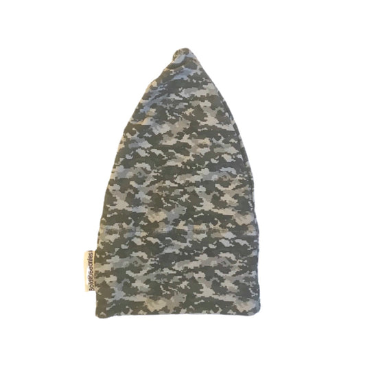 Grey Camo Print Mens Cancer beanie