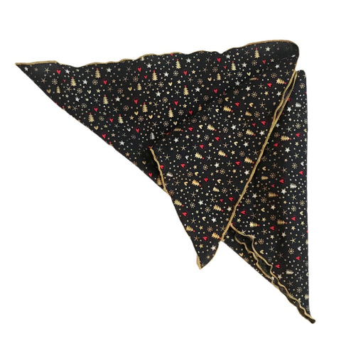 Christmas Tree Bandana Headscarf Navy