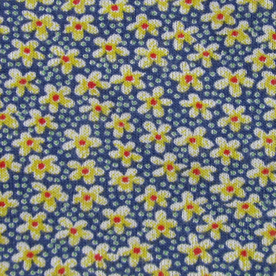 Liberty blue with yellow flowers girls chemo beanie