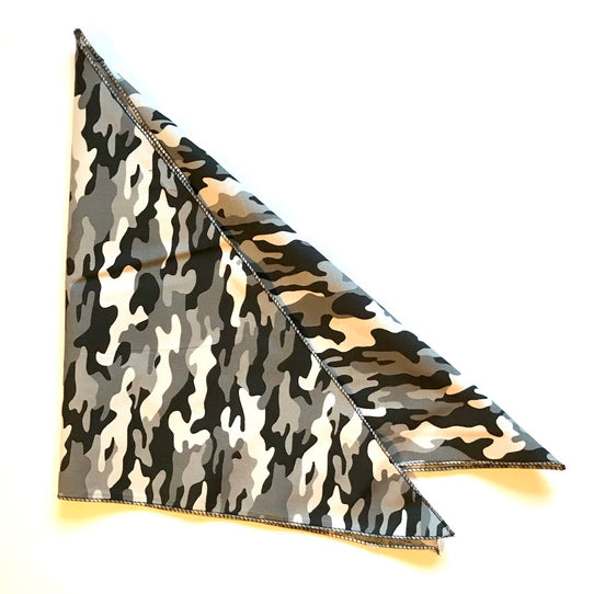 Black & White Camo Bandana Cotton