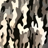 Grey Black Camouflage Print Bandana Scarf