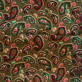 Mens Chemo Skull Cap Paisley Green