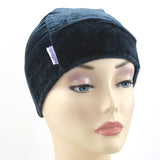 Dark Grey Velvet Chemo hat