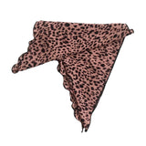 Pink animal print chemo headscarf