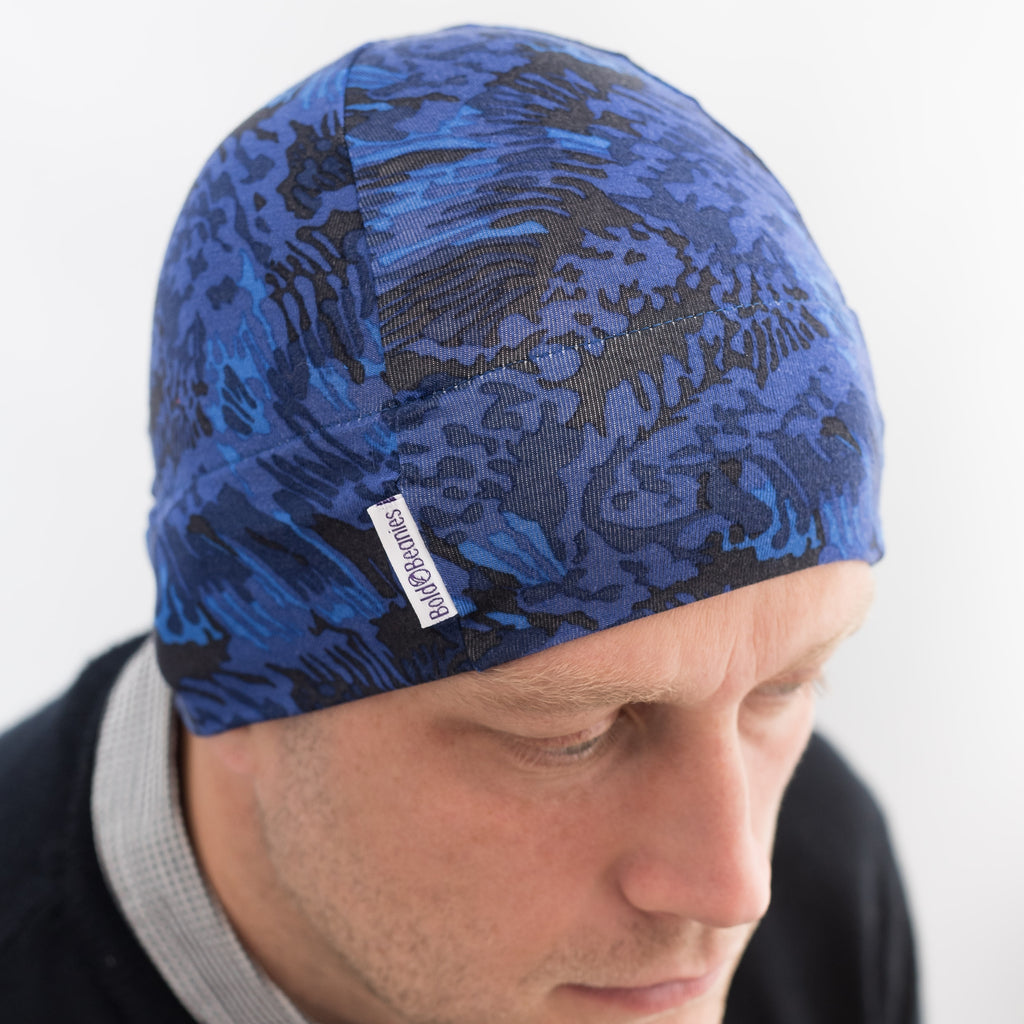 Men's Chemo Beanie Hats - Snug, cotton, soft stretchy & breathable