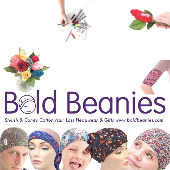 NEW FLYER! Bold Beanies Cancer Headwear & Chemo Clothing Accessories, Gifts & Books