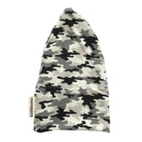 camo print beanie Grey black white