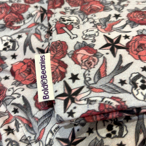 Tattoo Print Cancer Chemo Hat UK Women Designer