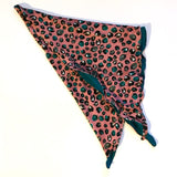 Reversible Head Scarf for Cancer Leopard Pink Teal