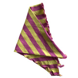 Cancer bandana headscarf retro Stripe purple yellow 