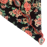 Pretty Cancer Scarf Floral Tilly Black