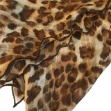 Cancer Scarf Leopard Print Silk