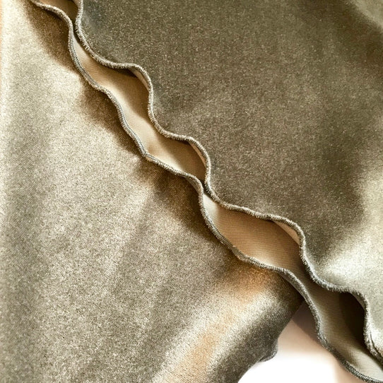 Grey Silver Velvet Head Scarf 