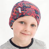 Unisex camouflage Liberty print multi colour cotton beany hat