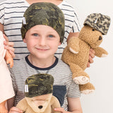 matching kids boy teddy hats for leukaemia cancer chemo hair loss