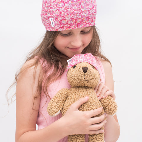 Liberty Pink Floral Girls Sleep Cap