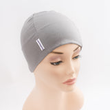 teen grey silky soft to touch cotton thin beanie hats