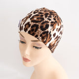 Animal Print Brown Cotton Bold Beanie Hair Loss Print 