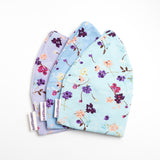 Helen Bold Beanies floral print lilac blue and lilac