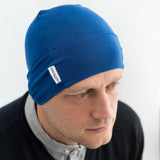 customisable blue plain bold beanie hat cap chemo alopecia 