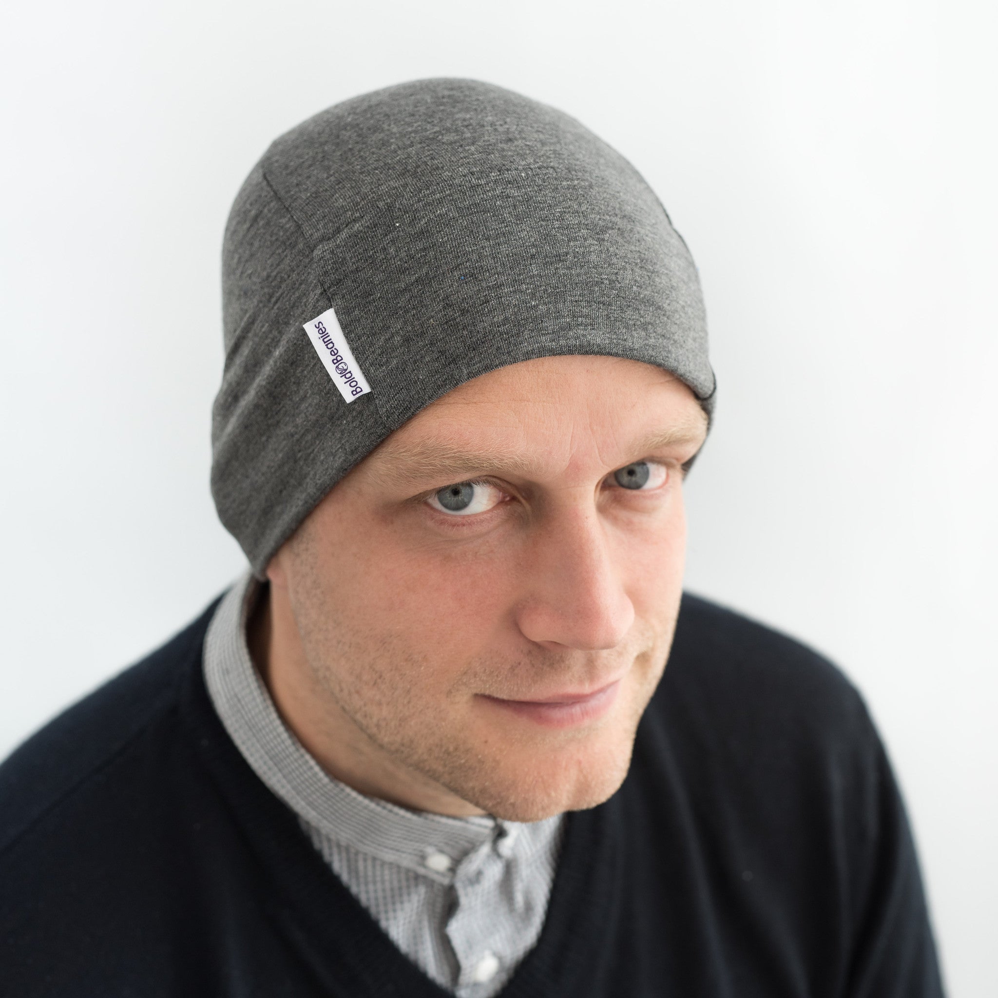 Grey knit 2024 hat mens