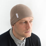 mens hair loss thinning breathable cap hat in mid brown