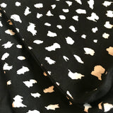 Cancer Head Scarf Black White Animal Print UK