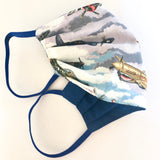 Fighter Plane Print Cotton Washable Face Mask UK