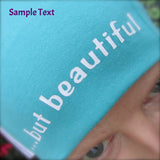 Customise your plain turquoise bold beanie hat