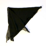 Black Chiffon Chemo Scarf