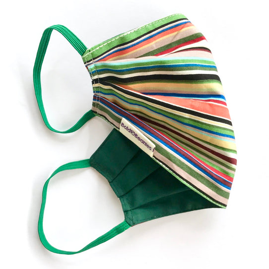 Washable fun face coverings mask stripe