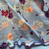 Pretty Ladies Cancer Scarf Blue Floral