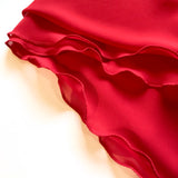 Red Silk Head Scarf Headscarf